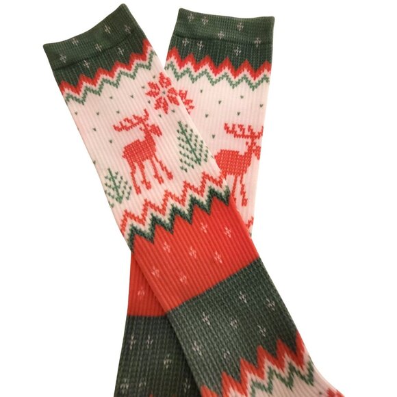 CRAZY COMPRESSION Seasonal Knee-high Socks Set of 3 Holidays L/XL Wide USA - Picture 9 of 10